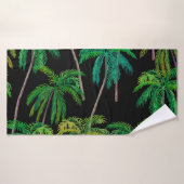 Palmiers : Motif d'été acrylique. (Serviette de bain)