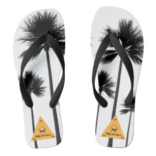 Palmiers noirs Tongs blancs