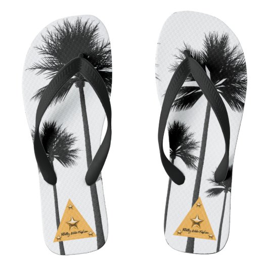 Palmiers noirs Tongs blancs (Semelle)
