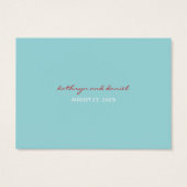 Palmiers noués Coeurs Plage Mariage Carte Lieu (Dos)