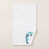 Palmiers paradisiaques tropicaux sur la plage (Serviette à main)