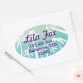 Palmiers pastel étiquettes de adresse (Enveloppe)