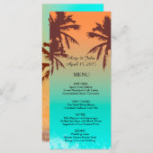 Palmiers plage menu mariage plage2 (Devant / Derrière)