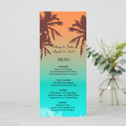 Palmiers plage menu mariage plage2 (Debout devant)