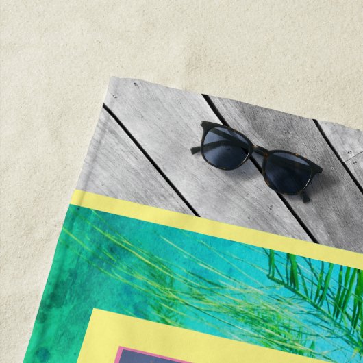 Palmiers Planches Plage Serviette (En situation)