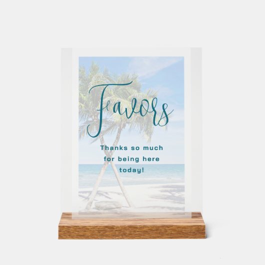 Palmiers Réception De Mariage Tropicale Faveurs (Recto)