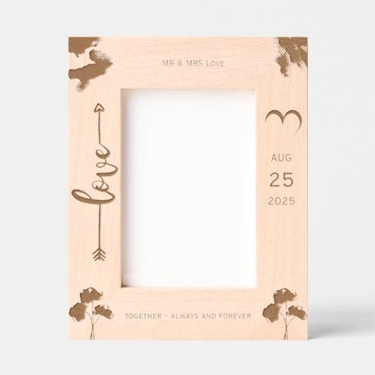 Palmiers Romantique Plage Cadre de mariage (Recto)