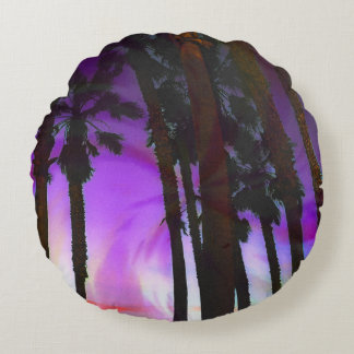 Palmiers ronds violets Coussins