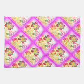 palmiers roses serviette de cuisine (Horizontal)