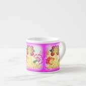 palmiers roses tasse expresso (Devant droit)