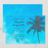 Palmiers rustiques Invitations de douche nuptiale (Devant / Derrière)
