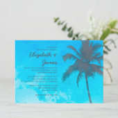 Palmiers rustiques Invitations de mariage (Debout devant)