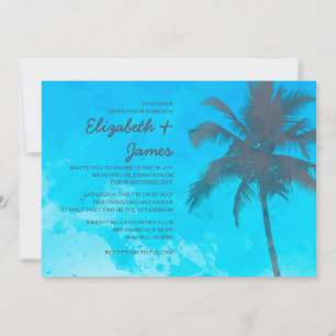 Palmiers rustiques Invitations de mariage