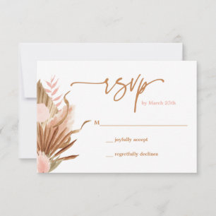 Palmiers séchés en terre cuite carte RSVP