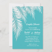 Palmiers sur les invitations à la douche nuptiale  (Devant)