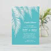 Palmiers sur les invitations à la douche nuptiale  (Debout devant)
