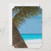 Palmiers Sur Plage Invitations De Mariage (Dos)