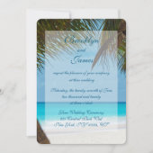Palmiers Sur Plage Invitations De Mariage (Devant)