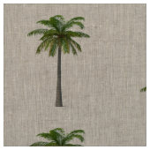 Palmiers sur tissu de lin naturel (Échantillon)