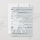 Palmiers sur Wood Beach Mariage RSVP (Dos)