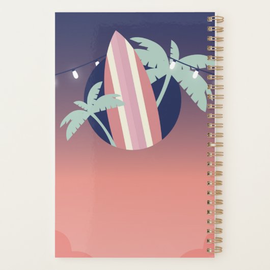 Palmiers, Surf, Plage String Lights (Dos)