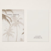 Palmiers Terre Oiseaux Porte carte (Devant & derrière)