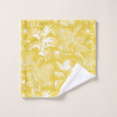 Palmiers tropicaux Abstraits modernes Jaune (Gant de toilette)