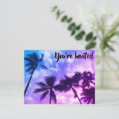Palmiers tropicaux Anniversaire Fête Invitation Ca (Debout devant)