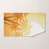 Palmiers tropicaux au coucher du soleil (Serviette à main)