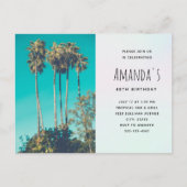 Palmiers tropicaux Californie Invitation d'anniver (Devant)