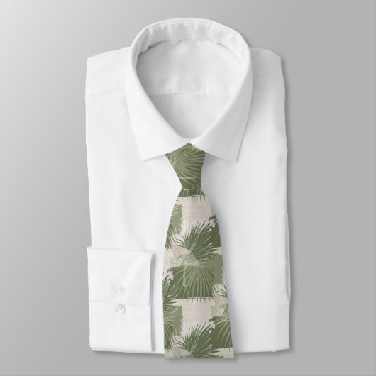 Palmiers tropicaux de Cravate pour hommes (Attaché)