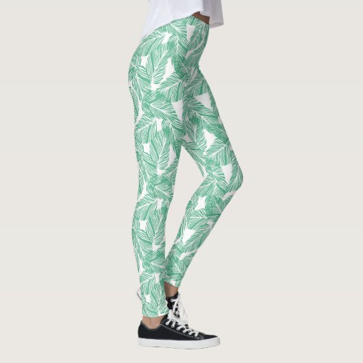 Palmiers tropicaux Imprimer Leggings pour femmes (Droite)