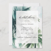 palmiers tropicaux invitation à la douche nuptiale (Devant)