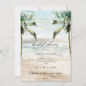 palmiers tropicaux invitation à la douche nuptiale (Devant)