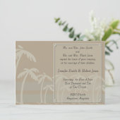 Palmiers tropicaux Invitations de mariage (Debout devant)