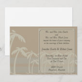 Palmiers tropicaux Invitations de mariage (Devant / Derrière)