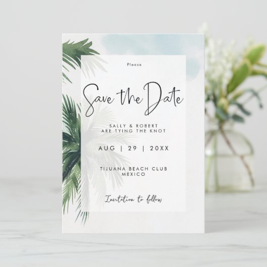 palmiers tropicaux sauvez la carte datant (Debout devant)