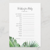 Palmiers tropicaux Wild Voeux pour la carte consei (Devant)