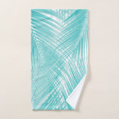 Palmiers turquoise doux Feuilles Dream Cali Été 3 (Serviette à main)