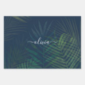 Palmiers vert foncé motif feuille (Devant)