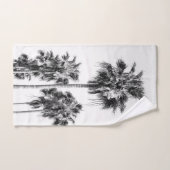 Palmiers Vibes noir & blanc #8 #wall #décoration  (Serviette à main)