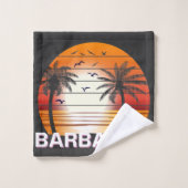 Palmiers Vintages de la Barbade Plage d'été (Gant de toilette)