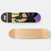 Palmiers violet noir Motif Skateboard (Horz)