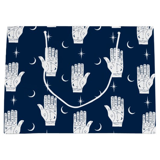 Palmistie Grand Sac Cadeau Avec Main Chiromancière (Devant)