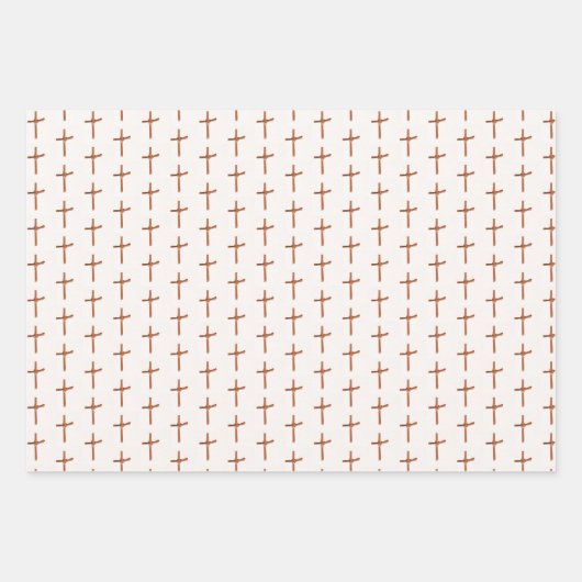 Palmkruis op wit inpakpapier vel (Voorkant)