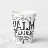 Palmlezer Vintage Magie Waarzegger Halloween Papieren Bekers (Voorkant)