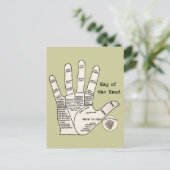 palmlezing palmistry fortuin briefkaart (Staand voorkant)