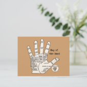  palmlezing palmistry fortuin briefkaart (Staand voorkant)