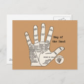  palmlezing palmistry fortuin briefkaart (Voorkant / Achterkant)