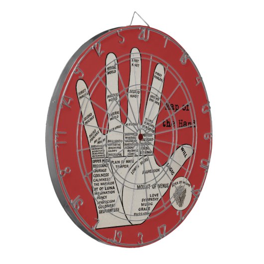  palmlezing palmistry fortuin dartbord (Voorkant Links)